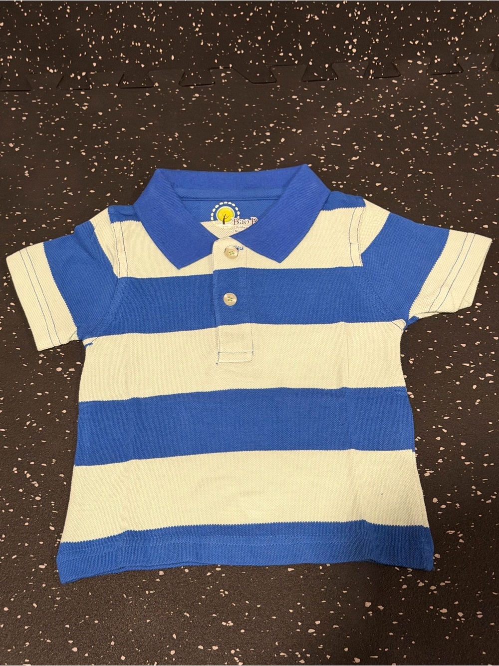 Striped Blue & Light Sea Foam Green Polo Shirt for Boys CHECK DESCRIPTION